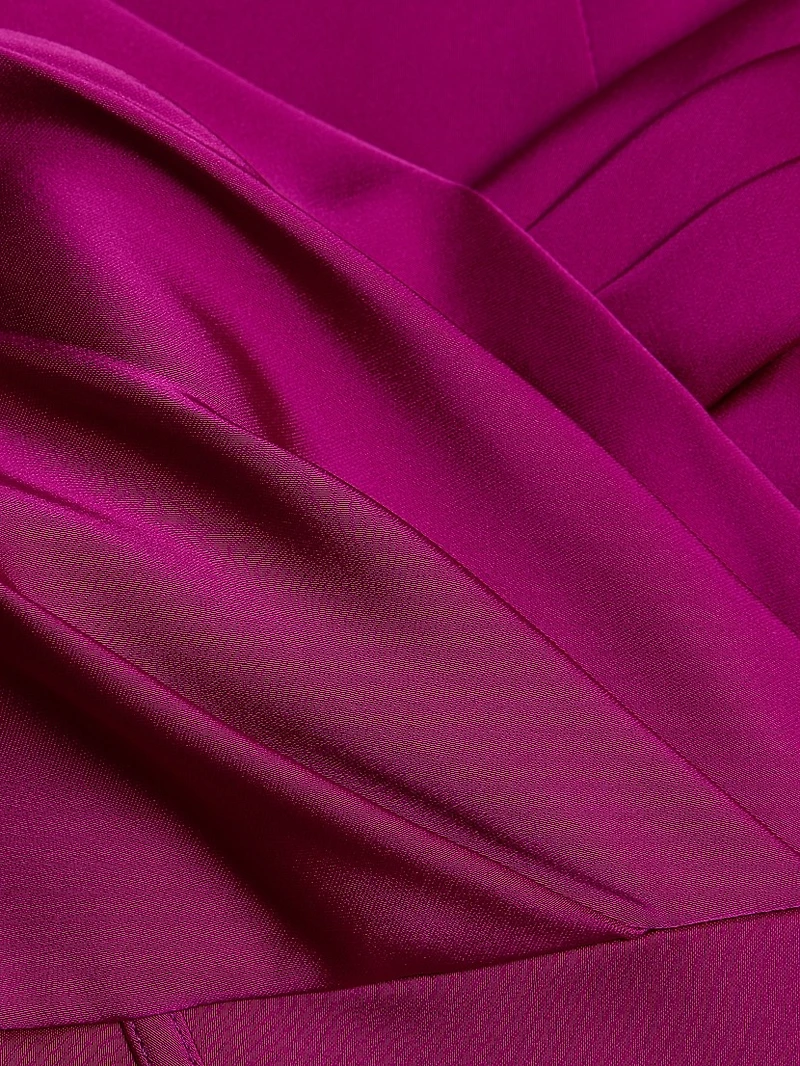 Mirielle Satin Asymmetric Cocktail Dress