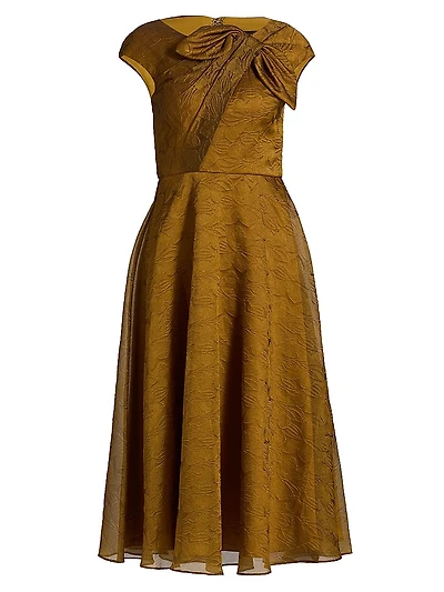 Helen Cloud Jacquard A-Line Cocktail Dress