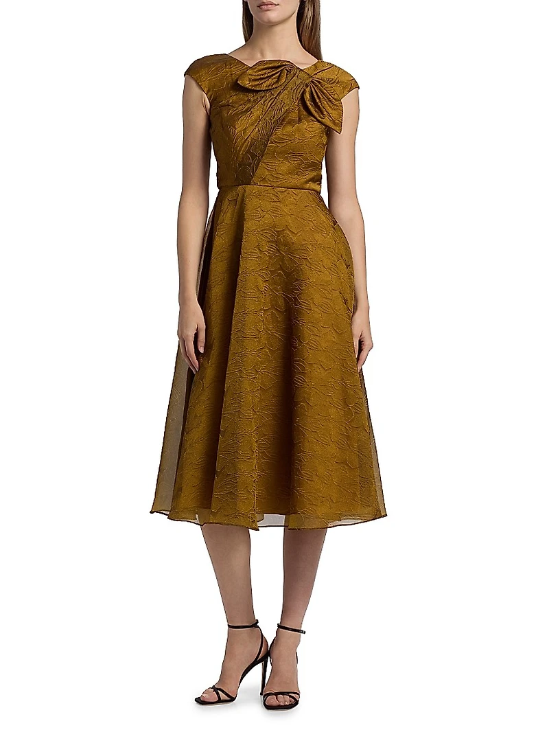 Helen Cloud Jacquard A-Line Cocktail Dress