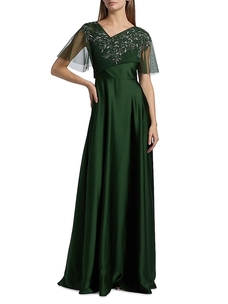 Nerissa Beaded A-Line Gown
