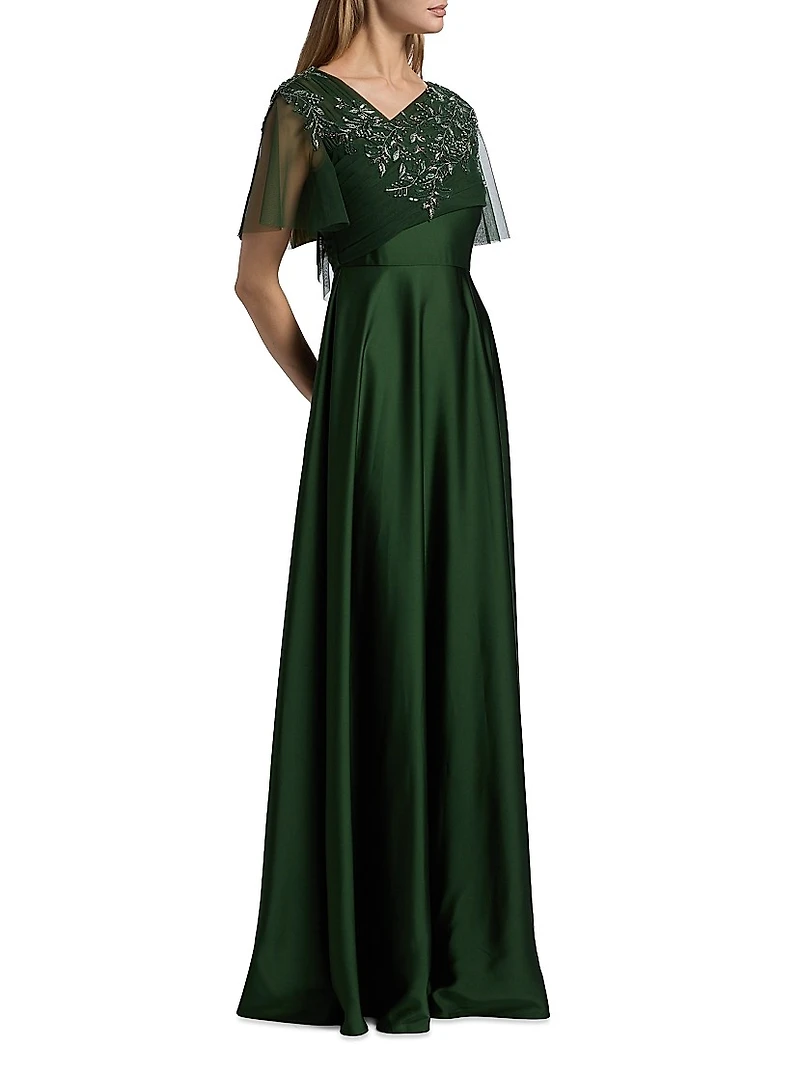 Nerissa Beaded A-Line Gown