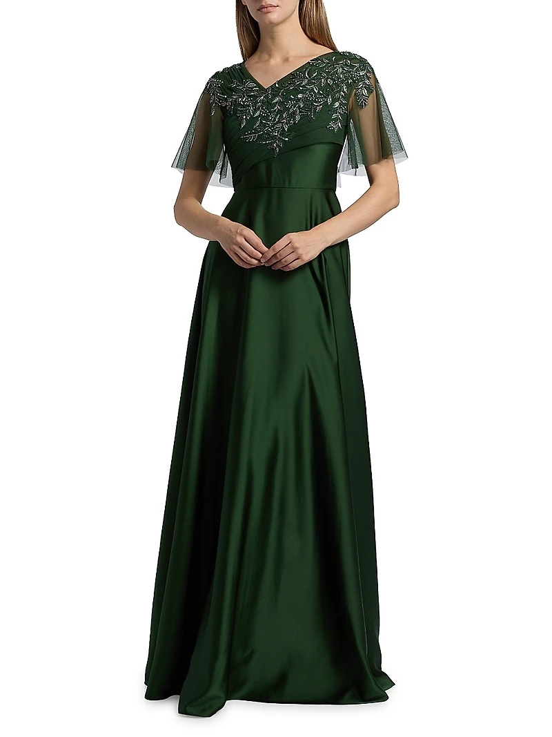 Nerissa Beaded A-Line Gown