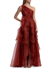 Daniela Tiered Ruffle High-Low Gown
