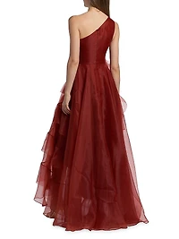 Daniela Tiered Ruffle High-Low Gown