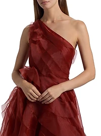 Daniela Tiered Ruffle High-Low Gown