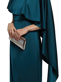 Karis Asymmetric Cape Column Gown