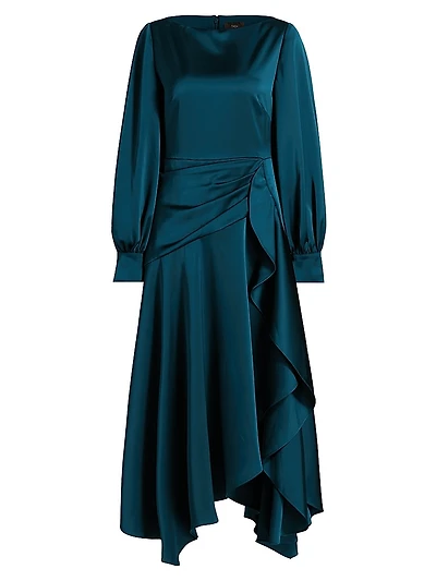 Florence Asymmetric Handkerchief Midi-Dress