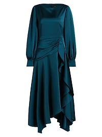 Florence Asymmetric Handkerchief Midi-Dress