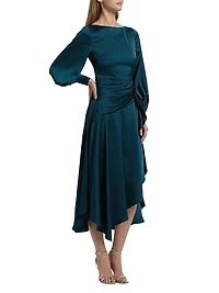 Florence Asymmetric Handkerchief Midi-Dress