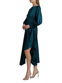 Florence Asymmetric Handkerchief Midi-Dress