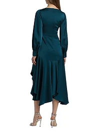 Florence Asymmetric Handkerchief Midi-Dress