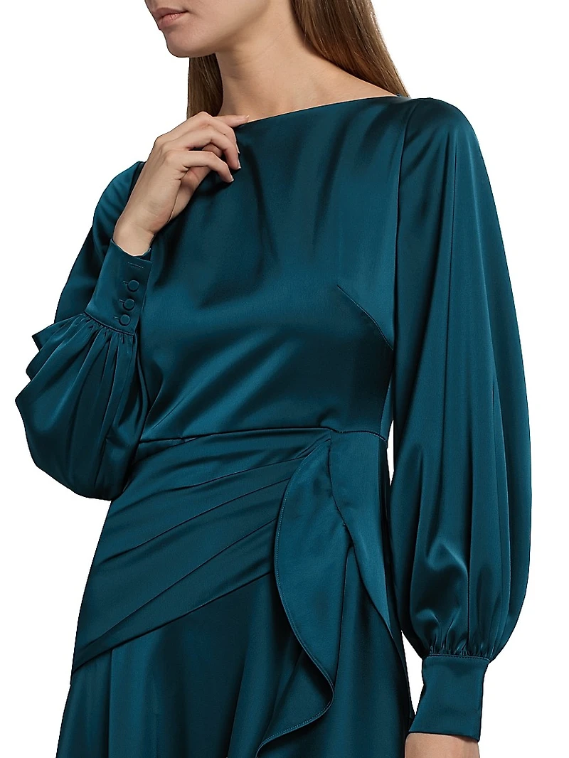 Florence Asymmetric Handkerchief Midi-Dress