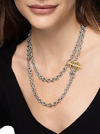 DY Mercer Double Row Toggle Chain Necklace, 8MM