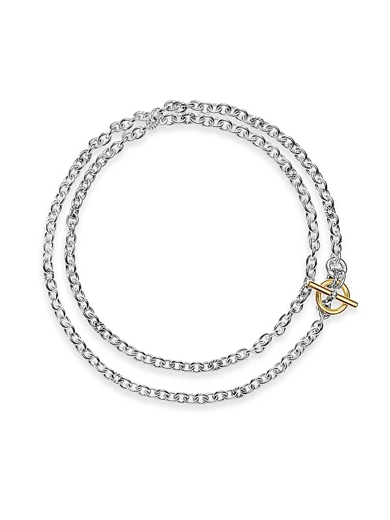 DY Mercer Double Row Toggle Chain Necklace, 8MM