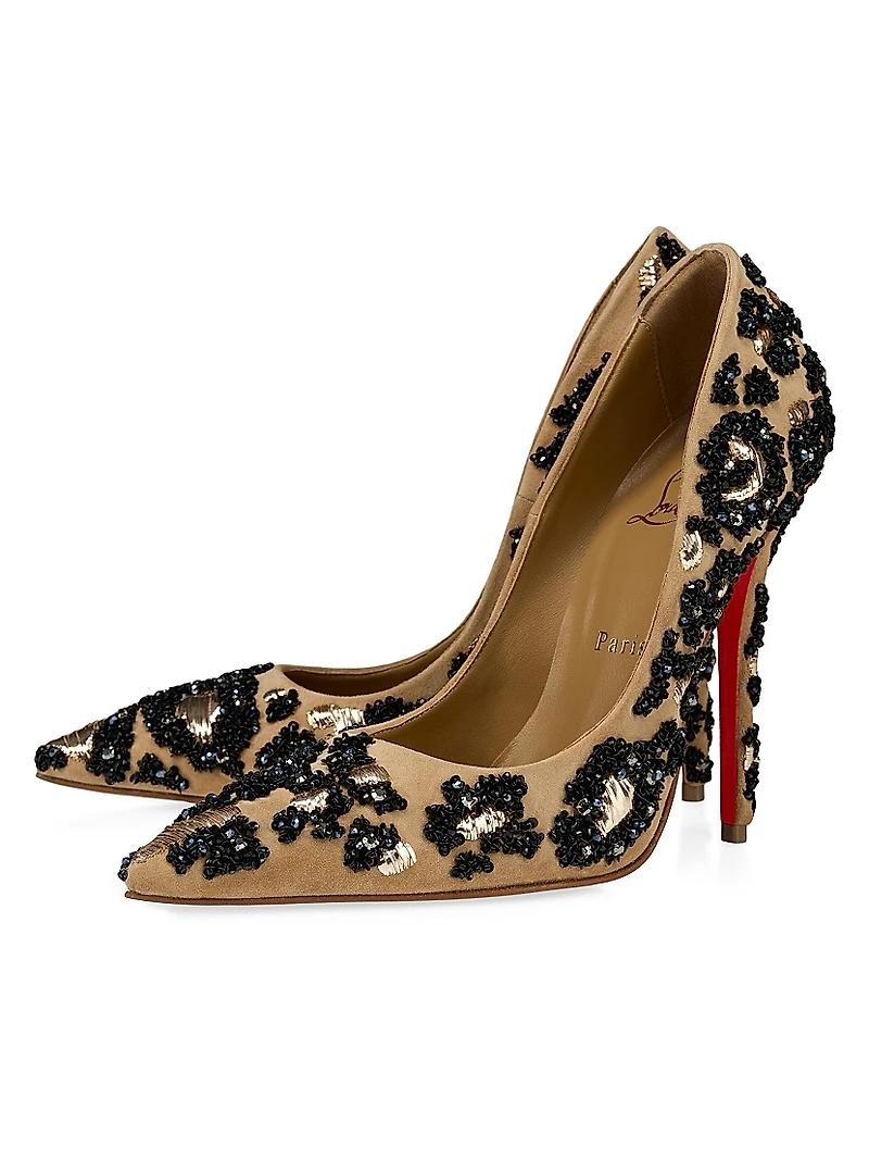 Miss Z Lameleo 120MM Embroidered Pumps