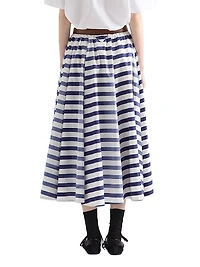Striped Old Poplin Full Skirt