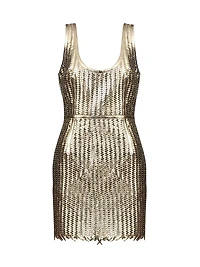 Manu Metallic Woven Leather Minidress