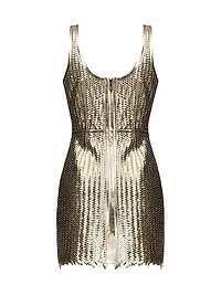 Manu Metallic Woven Leather Minidress
