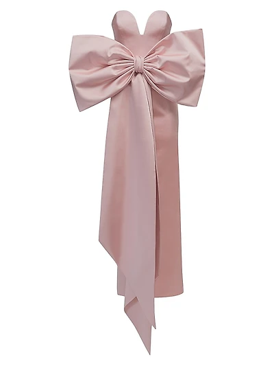 Peggy Satin Bow Gown