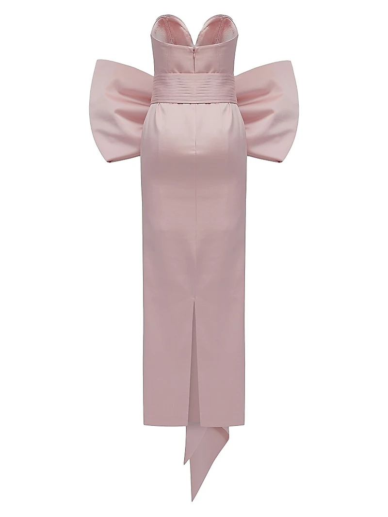 Peggy Satin Bow Gown