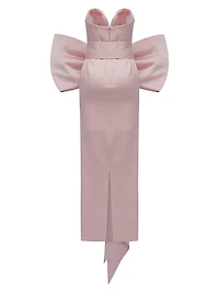 Peggy Satin Bow Gown