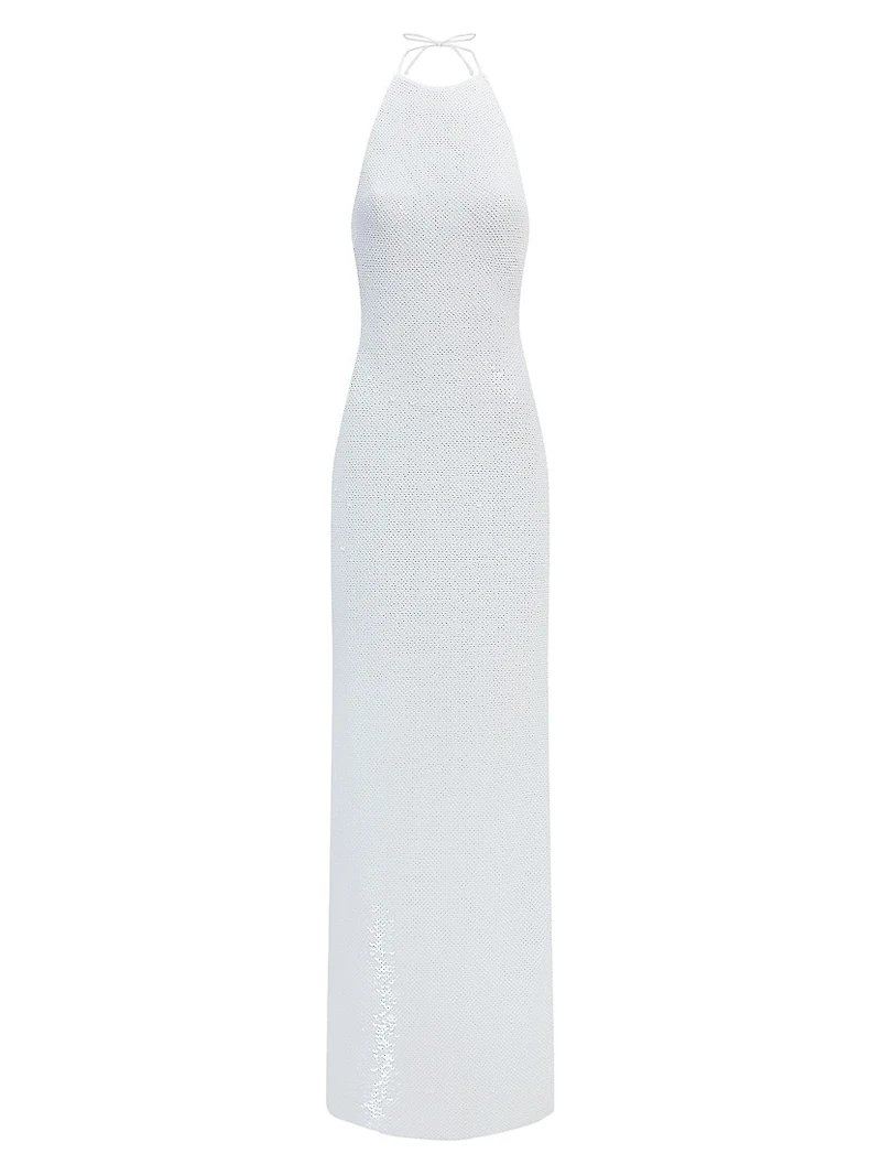 Cindy Backless Sequin Gown