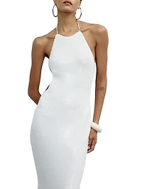 Cindy Backless Sequin Gown