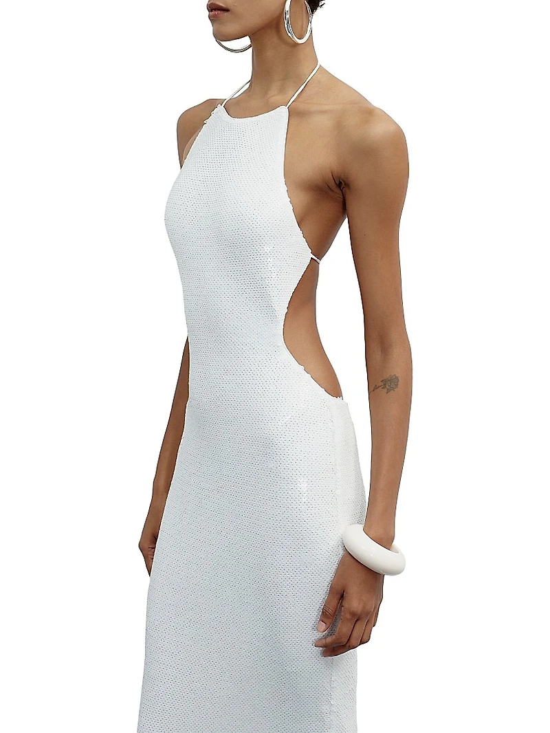 Cindy Backless Sequin Gown