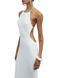 Cindy Backless Sequin Gown