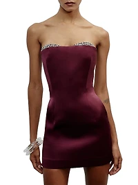 Noelie Embellished Strapless Minidress