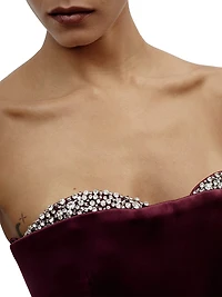 Noelie Embellished Strapless Minidress