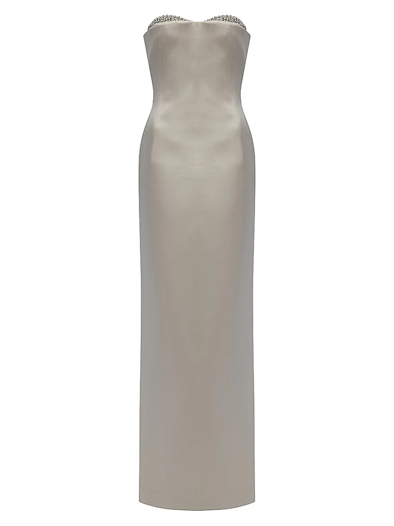 Noelie Embellished Strapless Gown