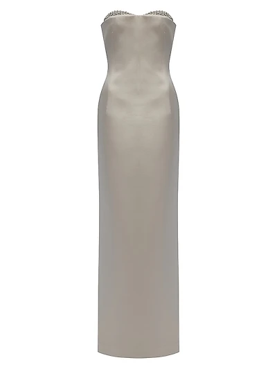 Noelie Embellished Strapless Gown