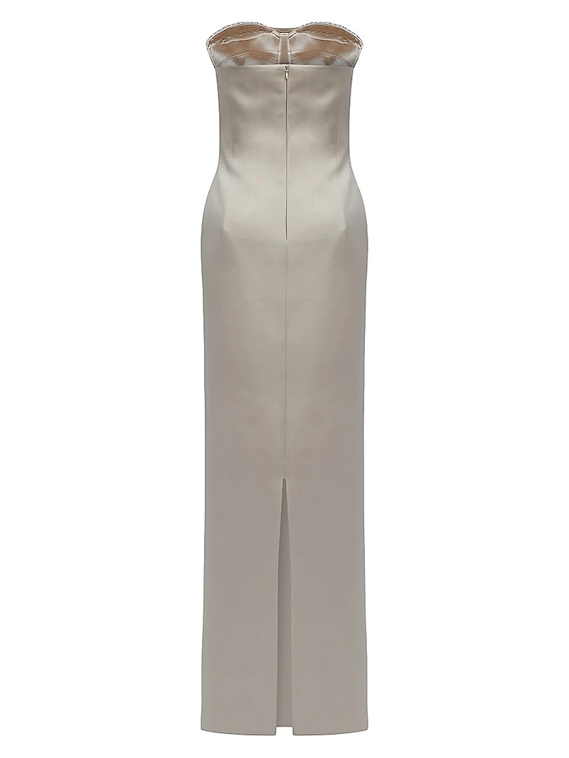 Noelie Embellished Strapless Gown