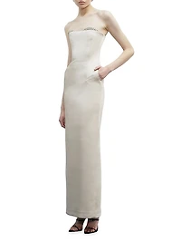 Noelie Embellished Strapless Gown