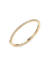 14K Yellow Gold & 0.07 TCW Diamond Stackable Band