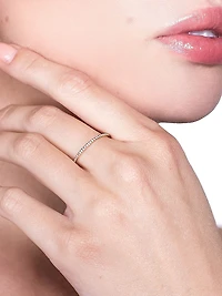 14K Yellow Gold & 0.07 TCW Diamond Stackable Band