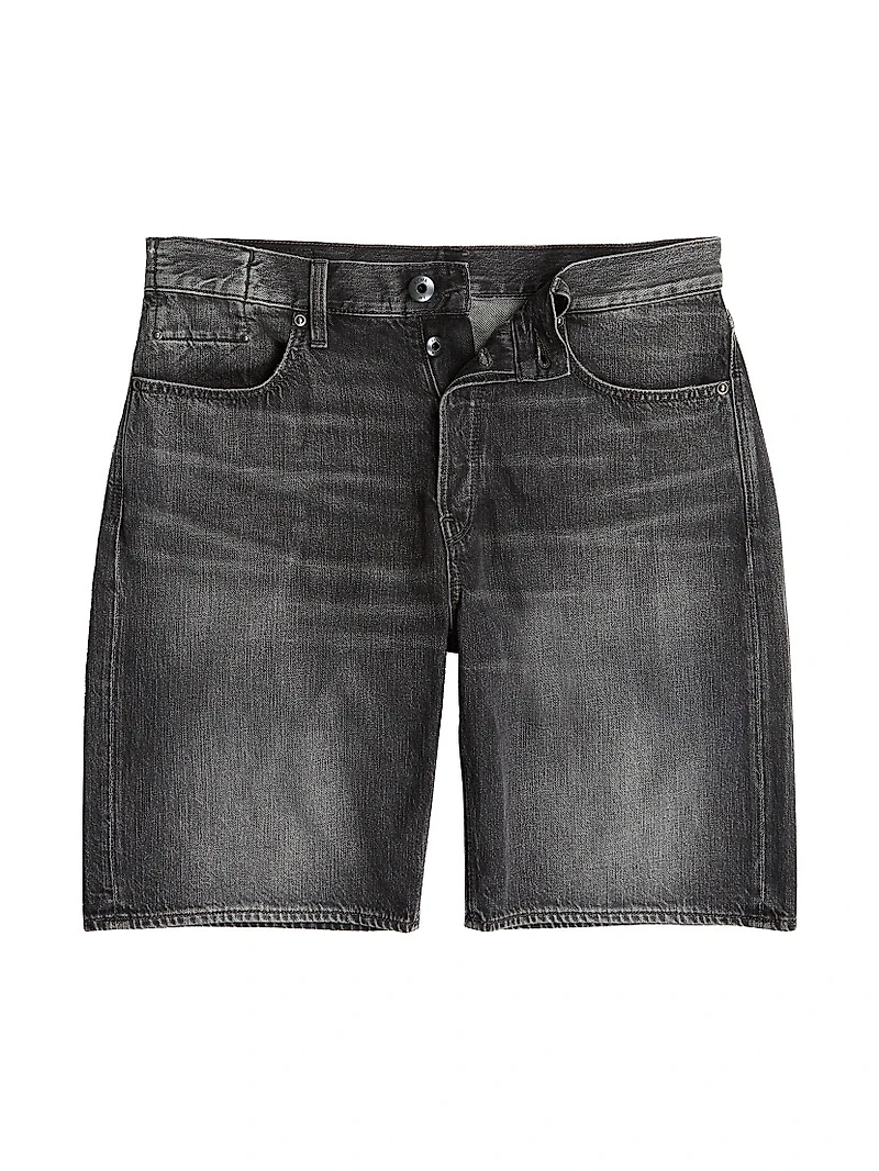 Dakota Washed Denim Mid-Rise Shorts