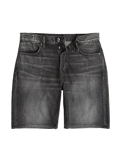 Dakota Washed Denim Mid-Rise Shorts