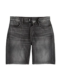 Dakota Washed Denim Mid-Rise Shorts