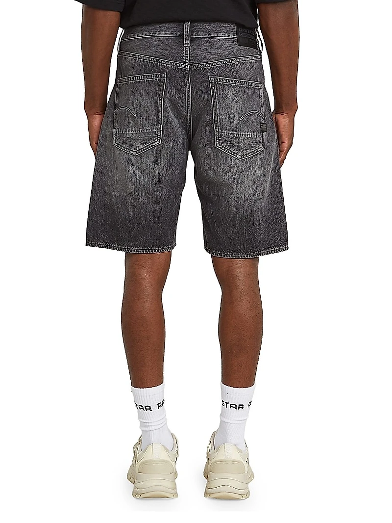 Dakota Washed Denim Mid-Rise Shorts