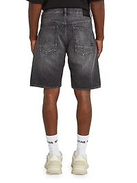 Dakota Washed Denim Mid-Rise Shorts