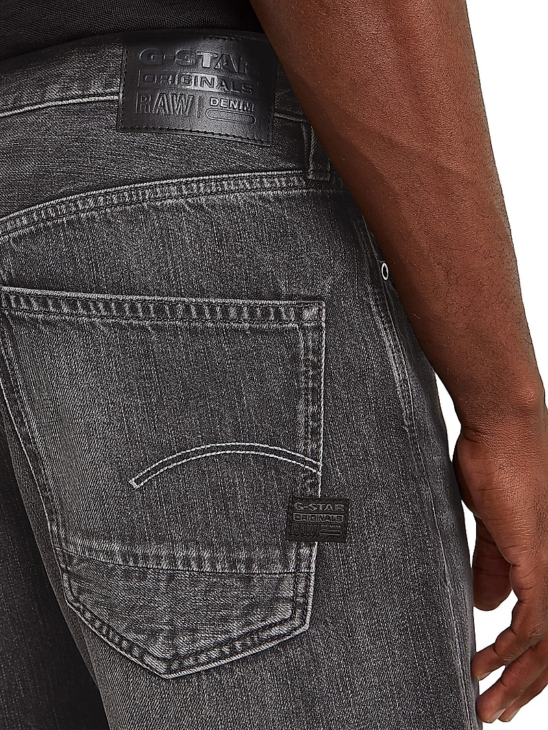Dakota Washed Denim Mid-Rise Shorts