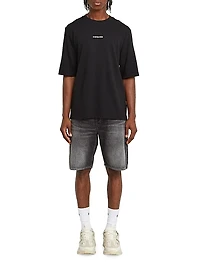 Dakota Washed Denim Mid-Rise Shorts