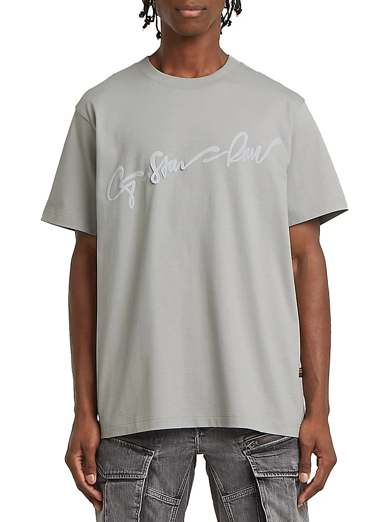 Logo Cotton Crewneck T-Shirt