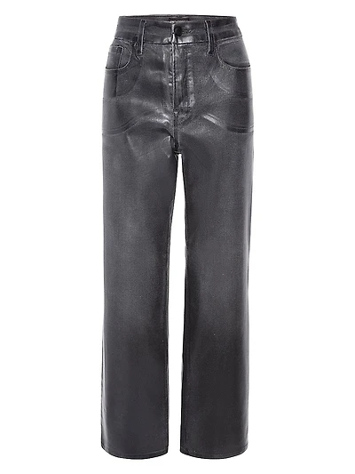 Good Legs Soft Tech Straight-Leg Coated Jeans