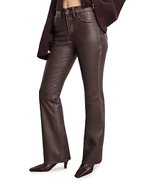 GoodClassic Faux-Leather Boot-Cut Pants