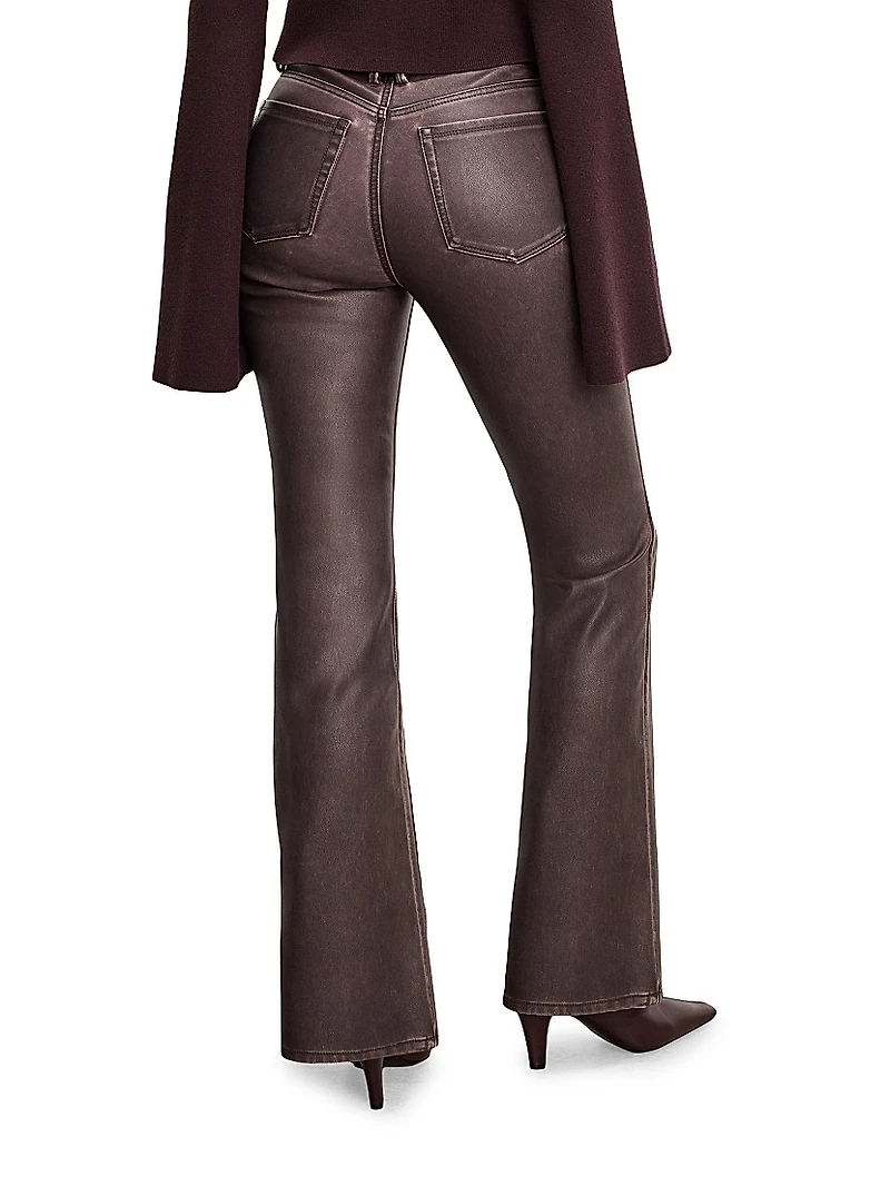 GoodClassic Faux-Leather Boot-Cut Pants