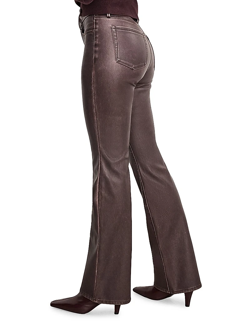 GoodClassic Faux-Leather Boot-Cut Pants