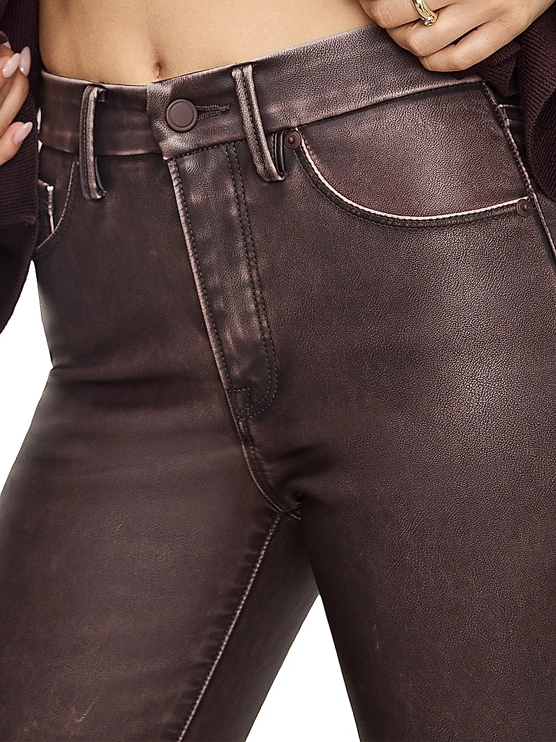 GoodClassic Faux-Leather Boot-Cut Pants
